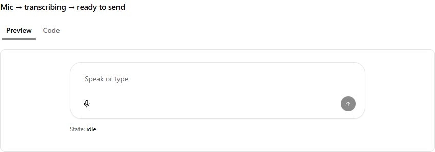 Voice input preview (light)